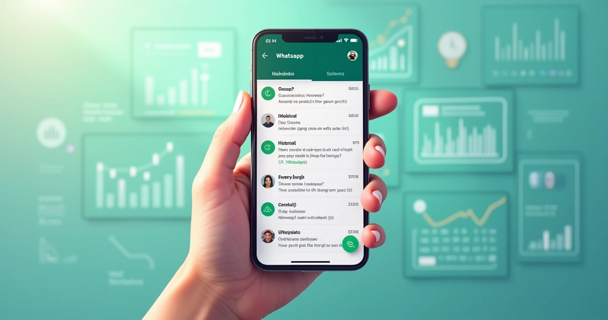 Disparo automático de mensagens no WhatsApp em tela de celular