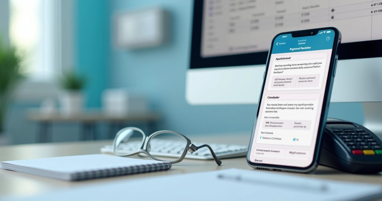 Celular com mensagens de cobrança e agenda médica 