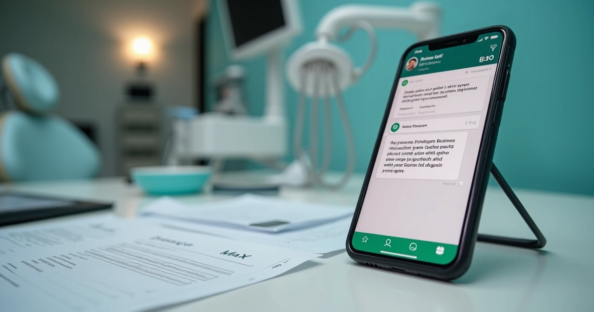 Celular com mensagens automatizadas de follow-up para paciente 