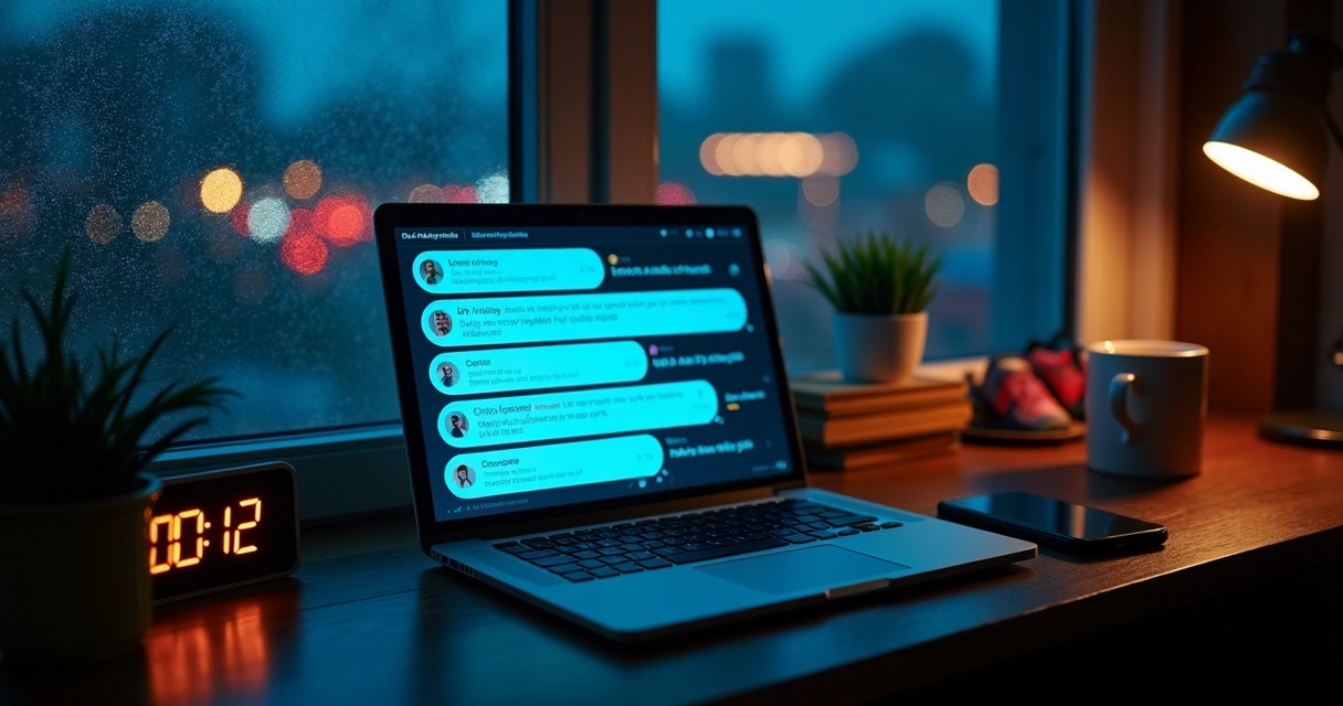 Notificações de trabalho à noite 
