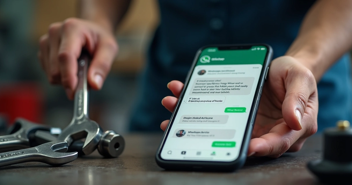 Celular mostrando mensagens personalizadas 