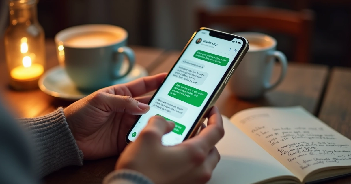 Mensagem personalizada de WhatsApp aberta em celular com nome do cliente