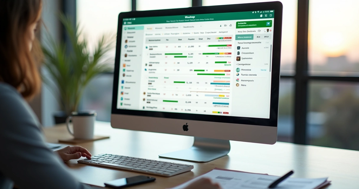 Tela com mensagens segmentadas e calendário de follow-up