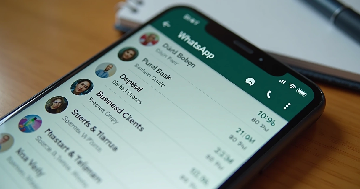 Tela de celular com muitas mensagens não lidas no WhatsApp