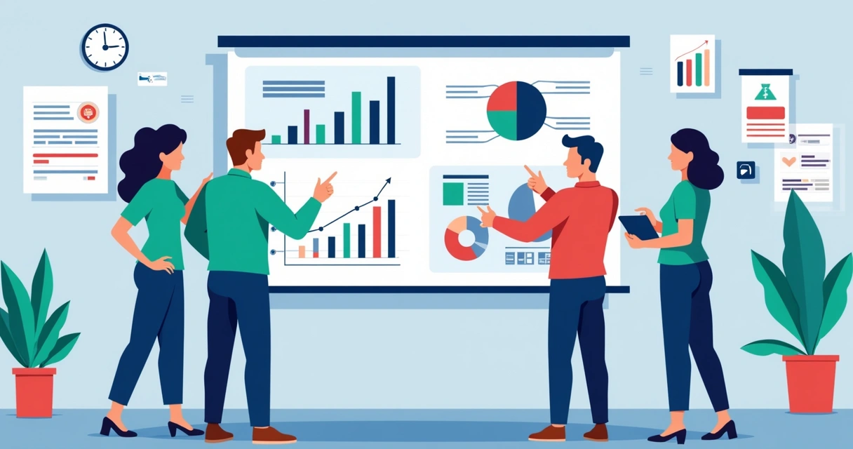 Equipe analisando dados de campanhas digitais políticas