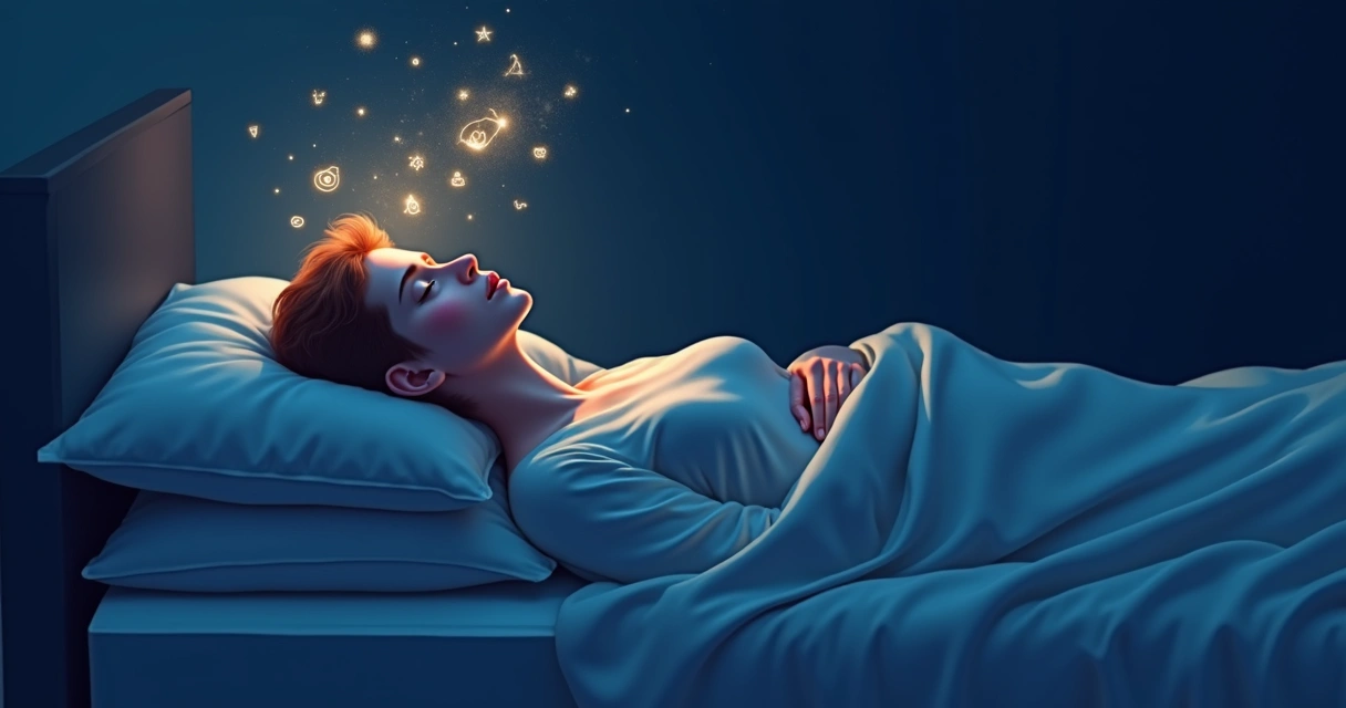 Ilustração mente subconsciente refletida no travesseiro à noite 