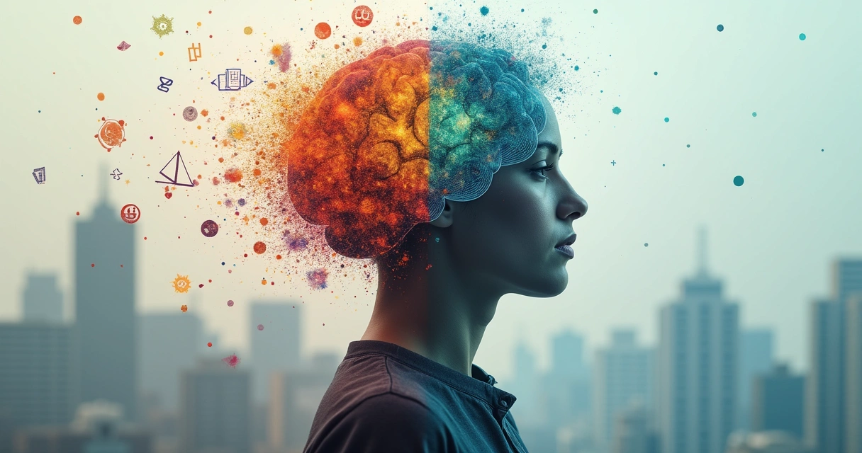 Pessoa dividida entre dois caminhos representando conflito interno nas escolhas éticas 