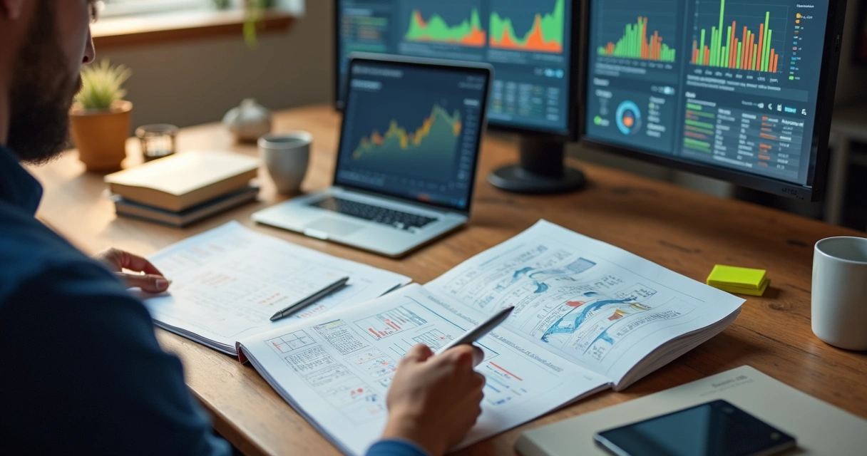 Mentor organizando processos e métricas em tela