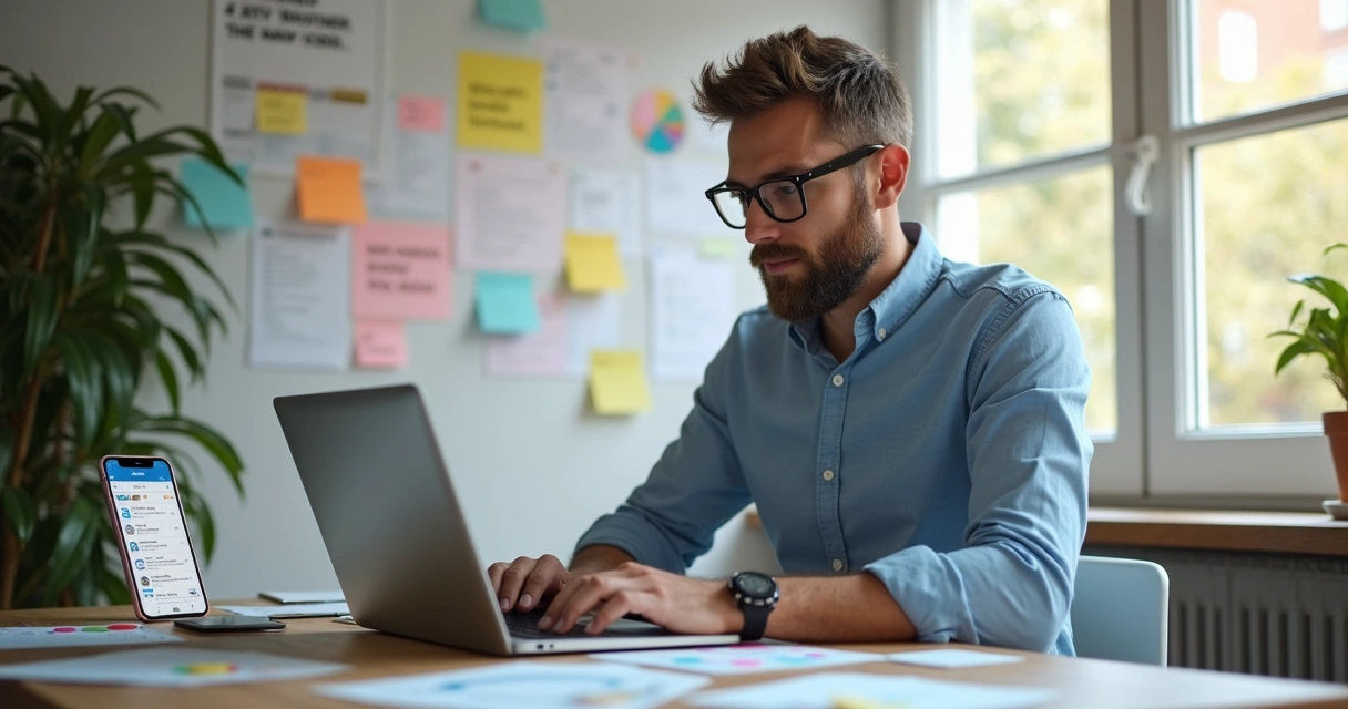 Mentor produzindo conteúdo para redes sociais e site 