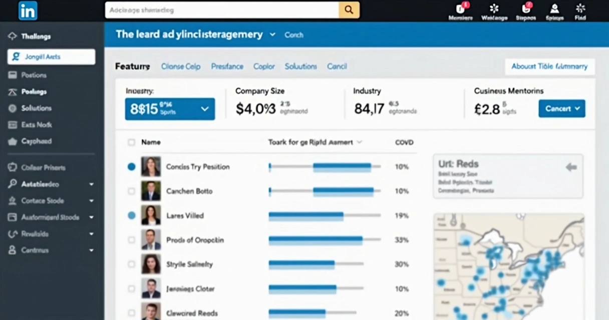 Tela de segmentação de público no LinkedIn Ads para mentoria empresarial