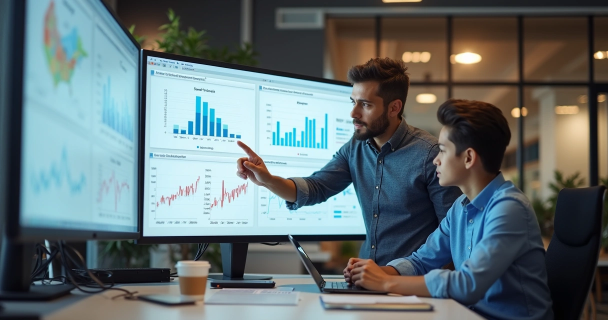 Mentor ensinando marketing digital a mentorado 