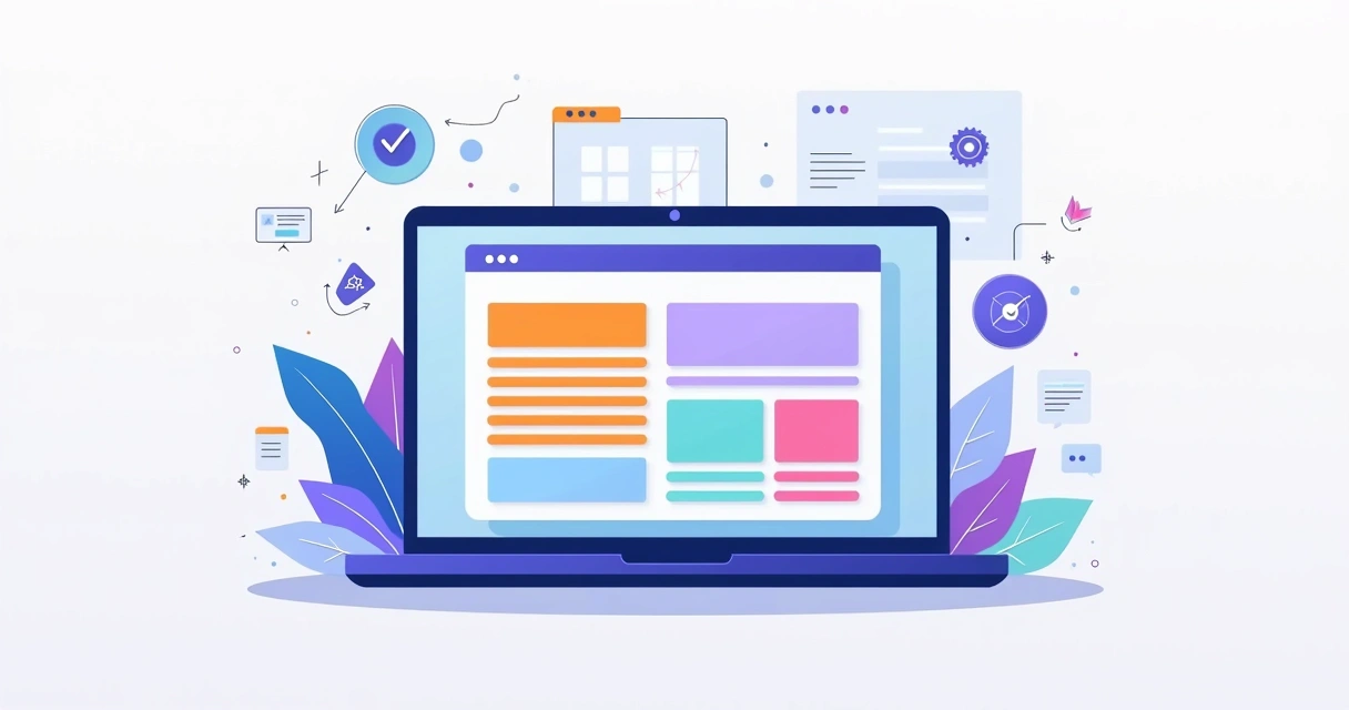 Interface de site com menu fixo e blocos em destaque indicando conversões em alta 