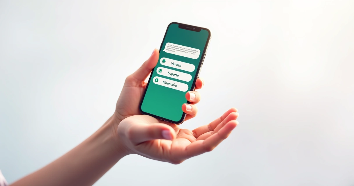 Exemplo de menu de opções no WhatsApp 