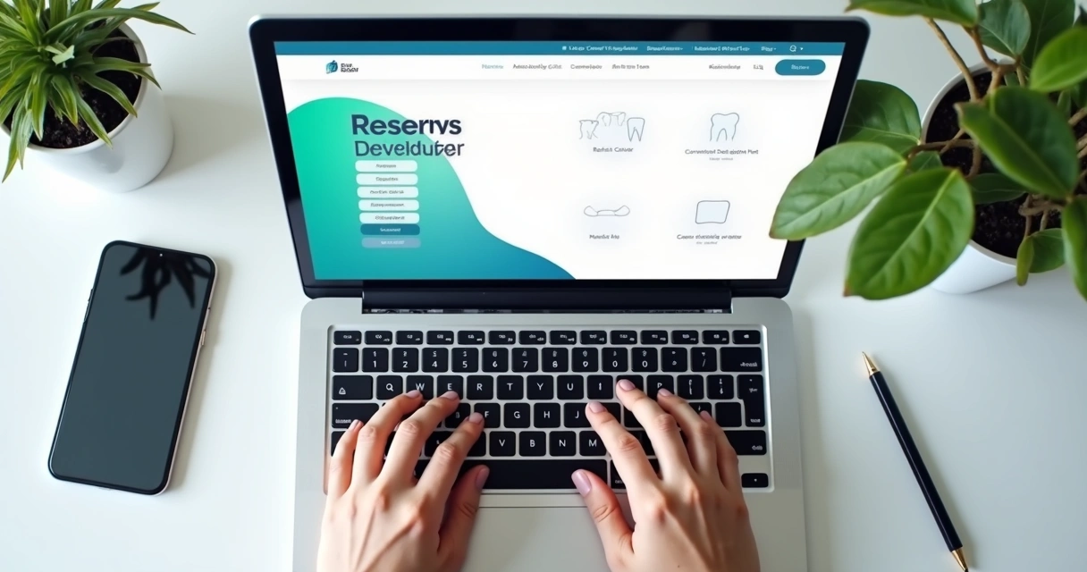 Menu de navegação simples para site de clínica 