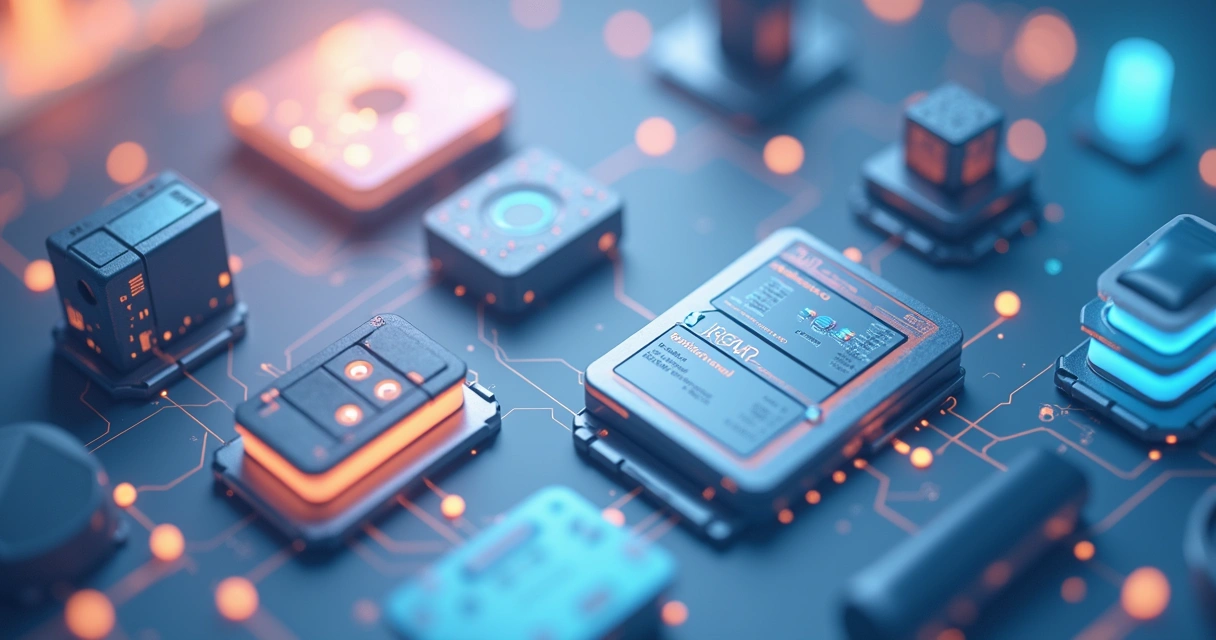 Menu de site tech com navegação clara e simples 