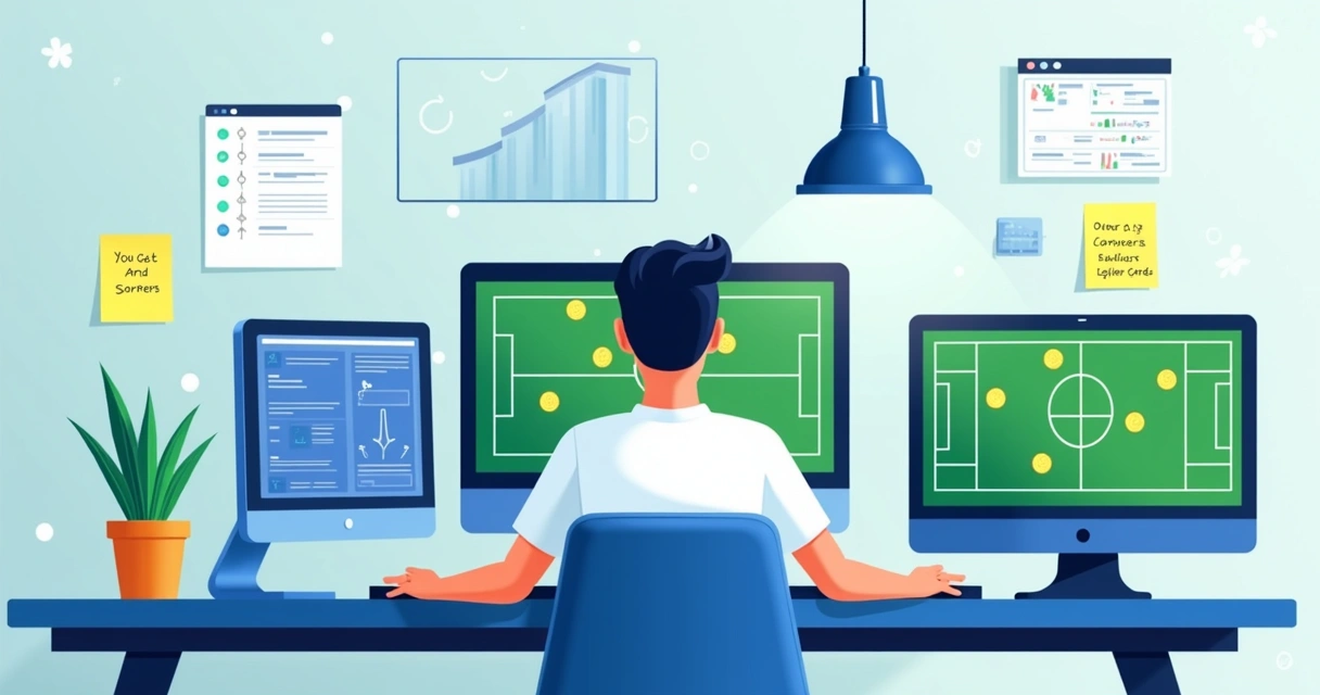 Pessoa analisando mercados de apostas esportivas no computador