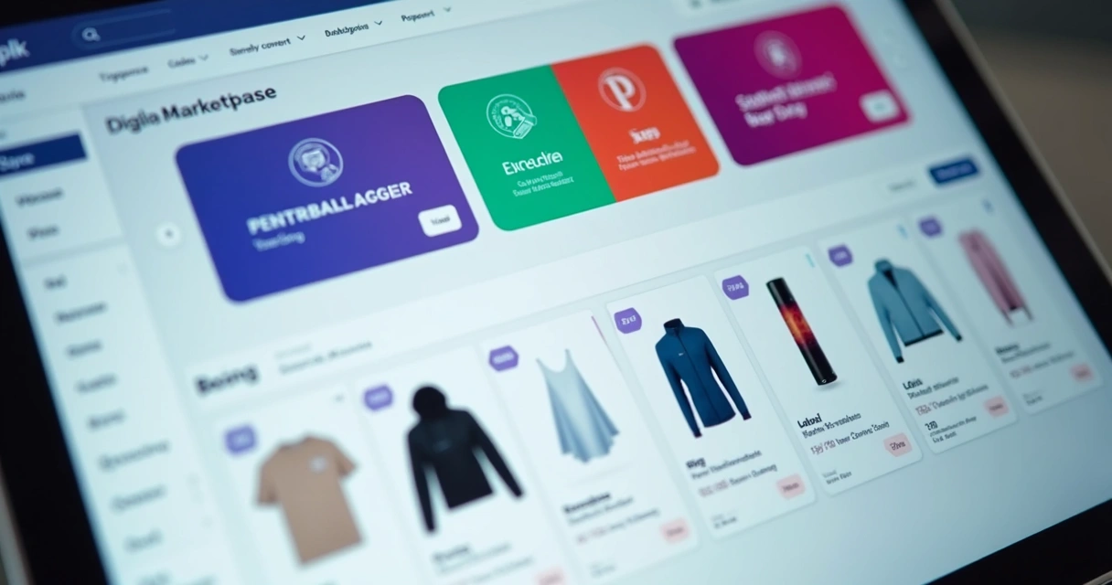 Painel do Marketplace da ClickBank com listagem de produtos digitais 