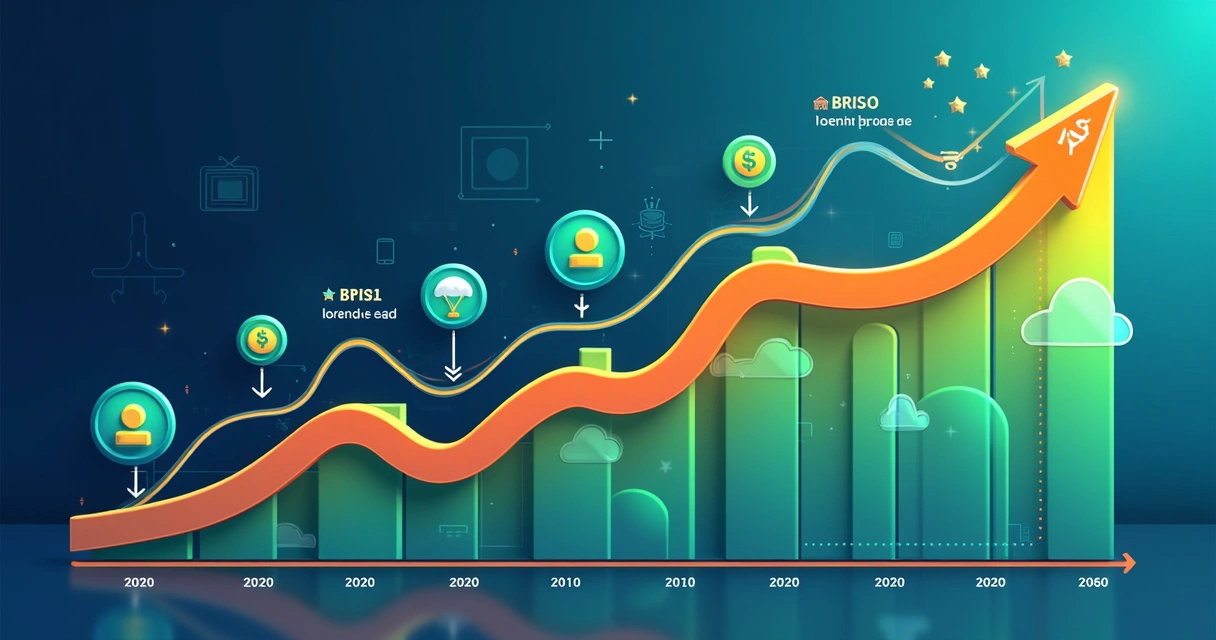 Gráfico colorido mostra crescimento do mercado EAD no Brasil 