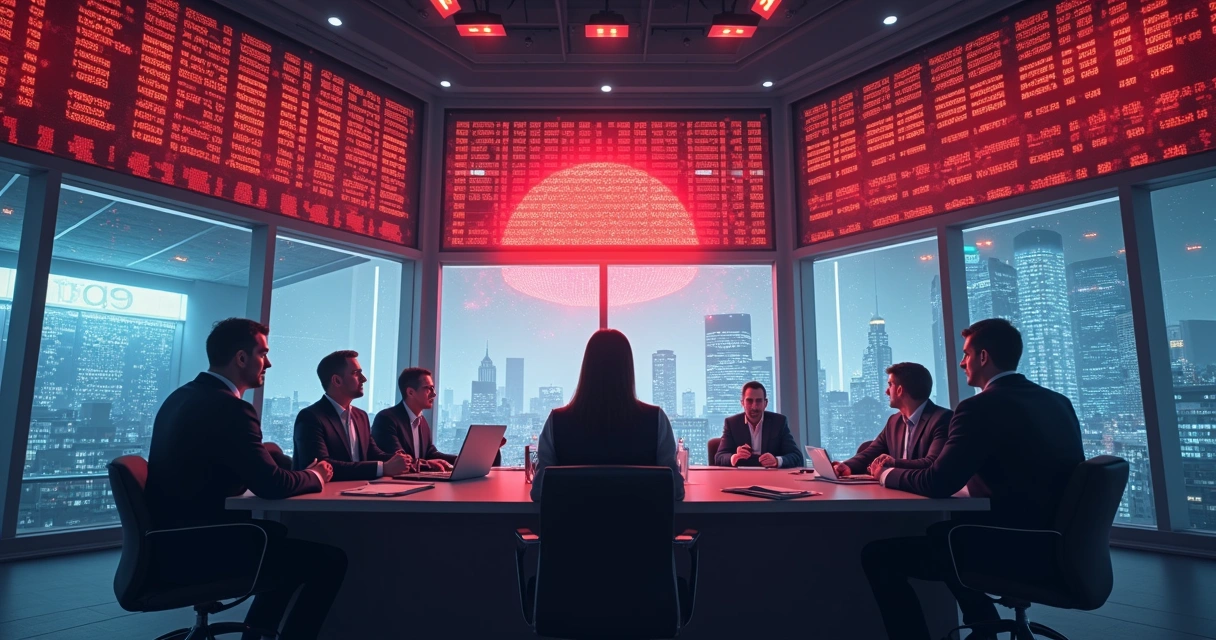 Painel de ações em queda após notícias de IA generativa 