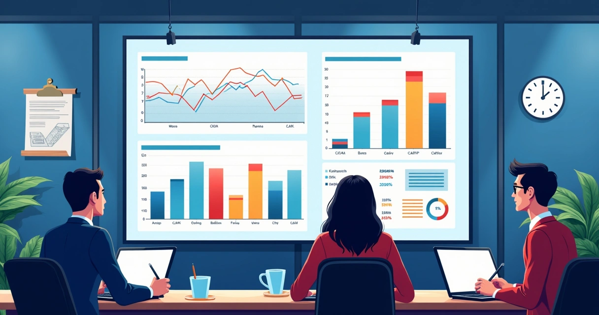 Comparativo de diferentes preços de mercado em um painel digital 
