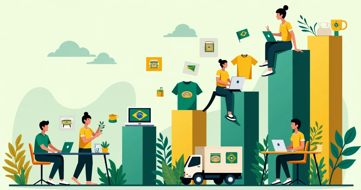 Gráfico ilustrativo do crescimento do mercado de produtos personalizados no Brasil
