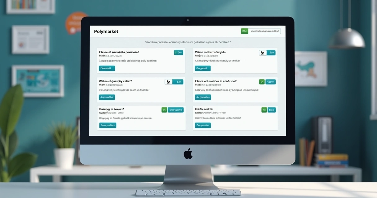 Tela de plataforma digital mostrando perguntas interessantes com opções Sim e Não e índices de valor em reais 