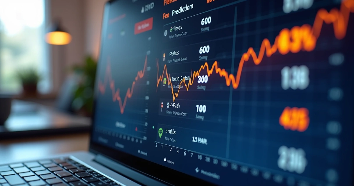 Interface digital com mercado de apostas em eventos reais mostrando opções Sim e Não com gráficos de probabilidades 