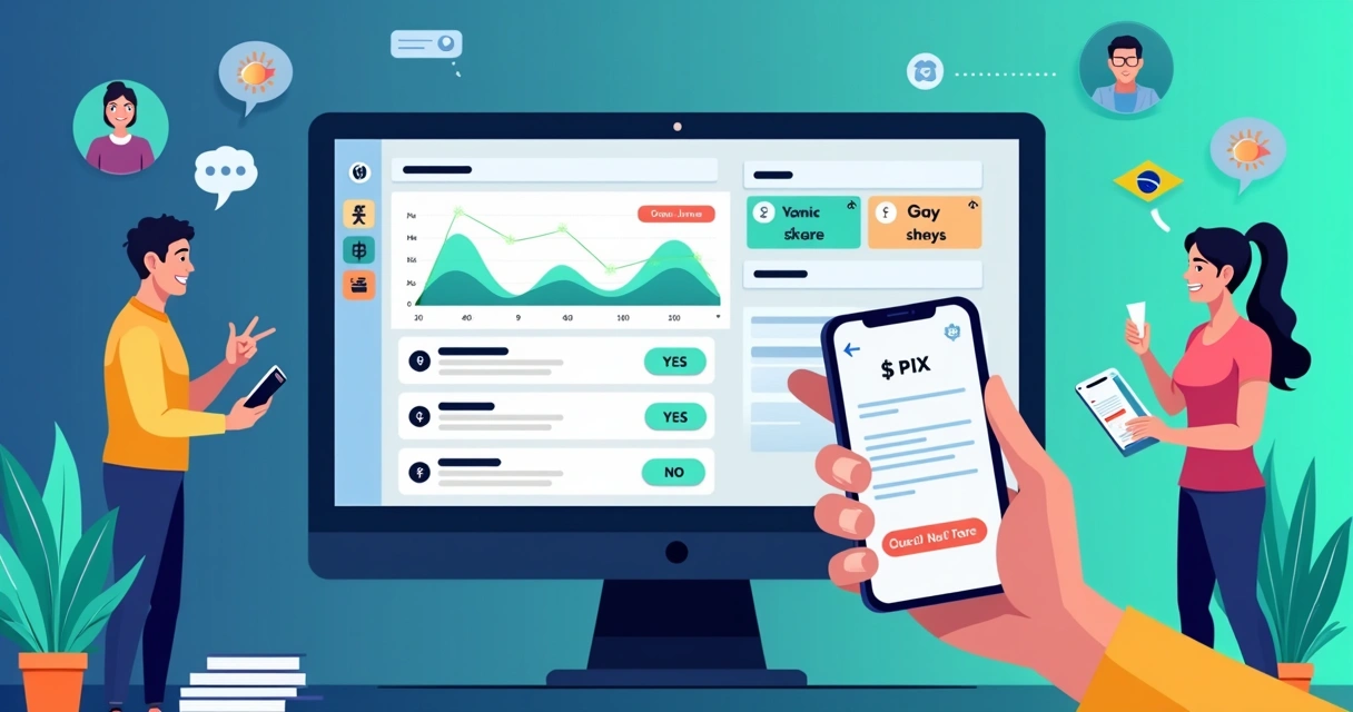 Representação visual de um prediction market em funcionamento no computador 