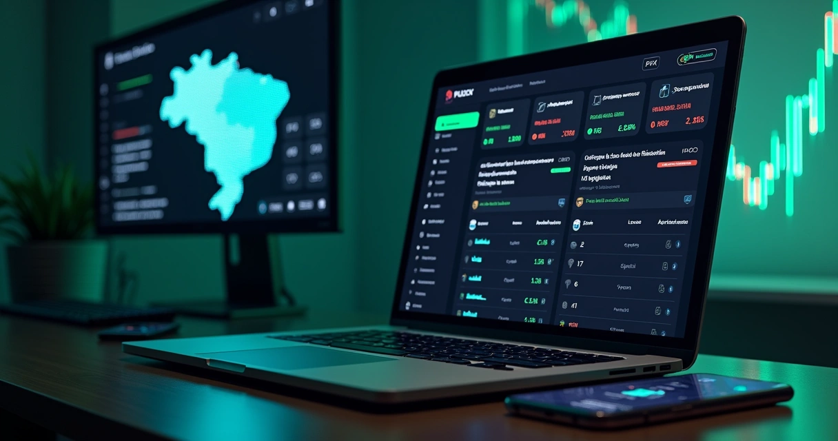 Tela de plataforma de mercado de previsões em reais com gráficos e eventos do Brasil 