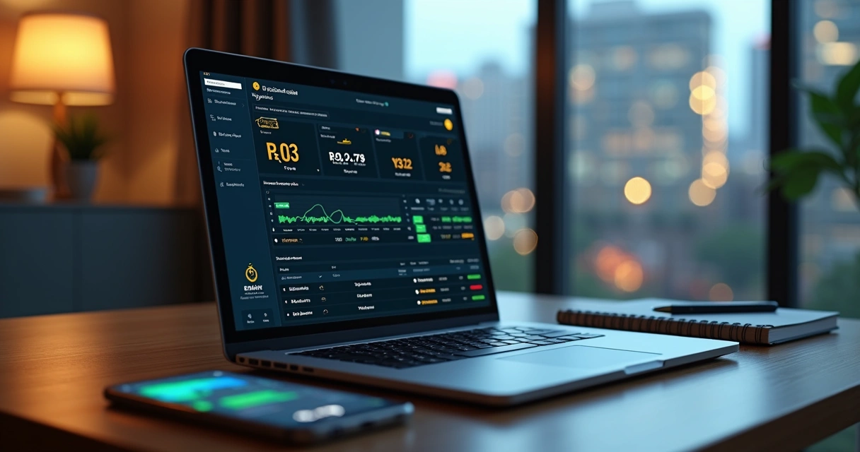 Tela de plataforma de mercado de previsões em reais com gráficos e eventos do Brasil 