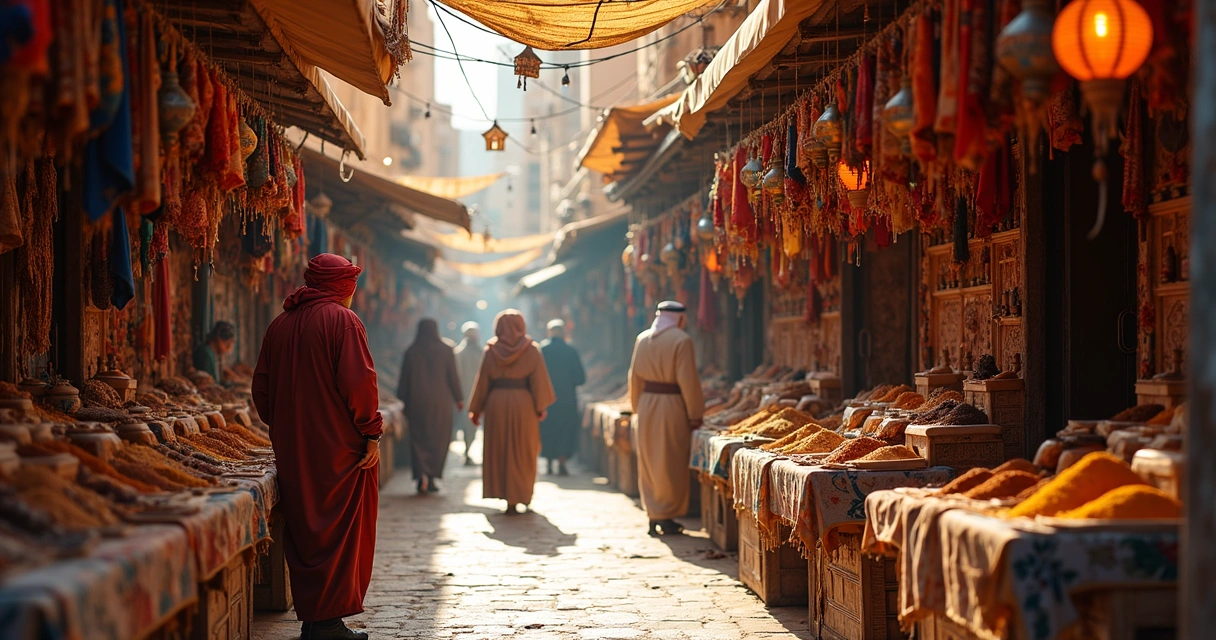 Feira tradicional com vendedores beduínos e artesanatos em Sharm el-Sheikh 
