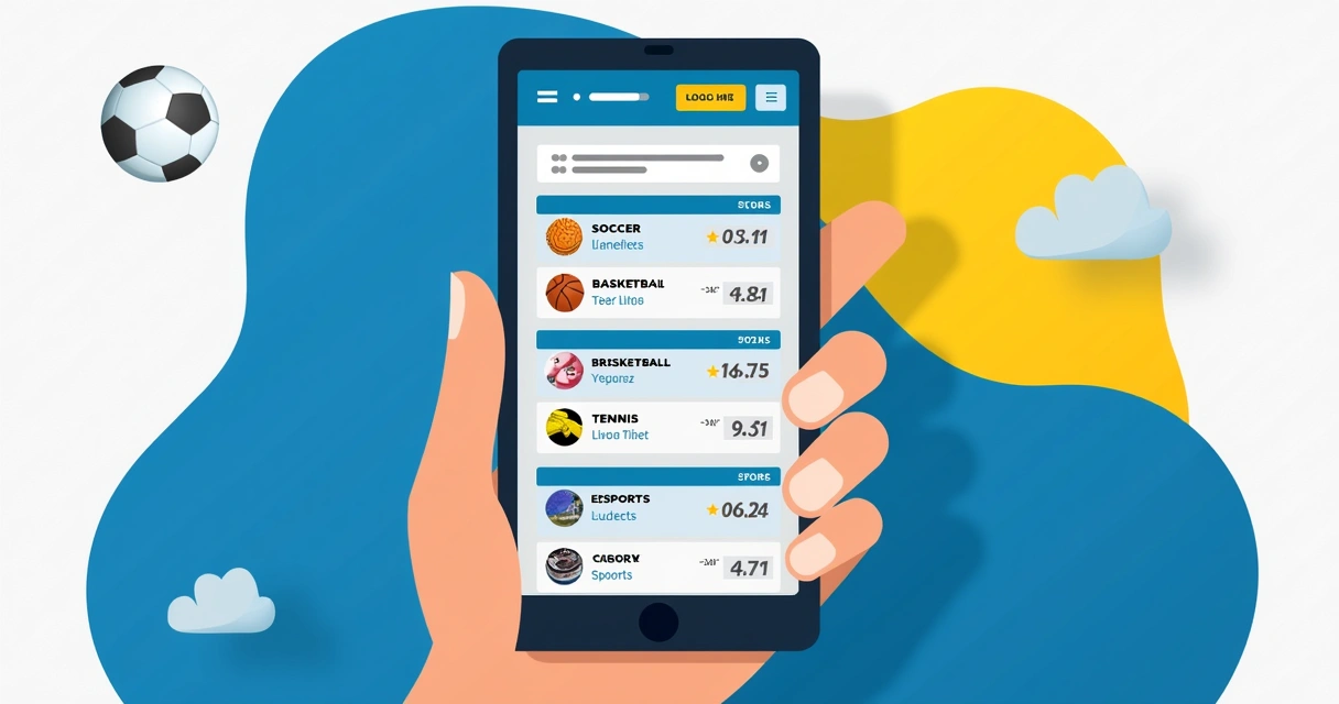 Tela de app com vários mercados esportivos de apostas 