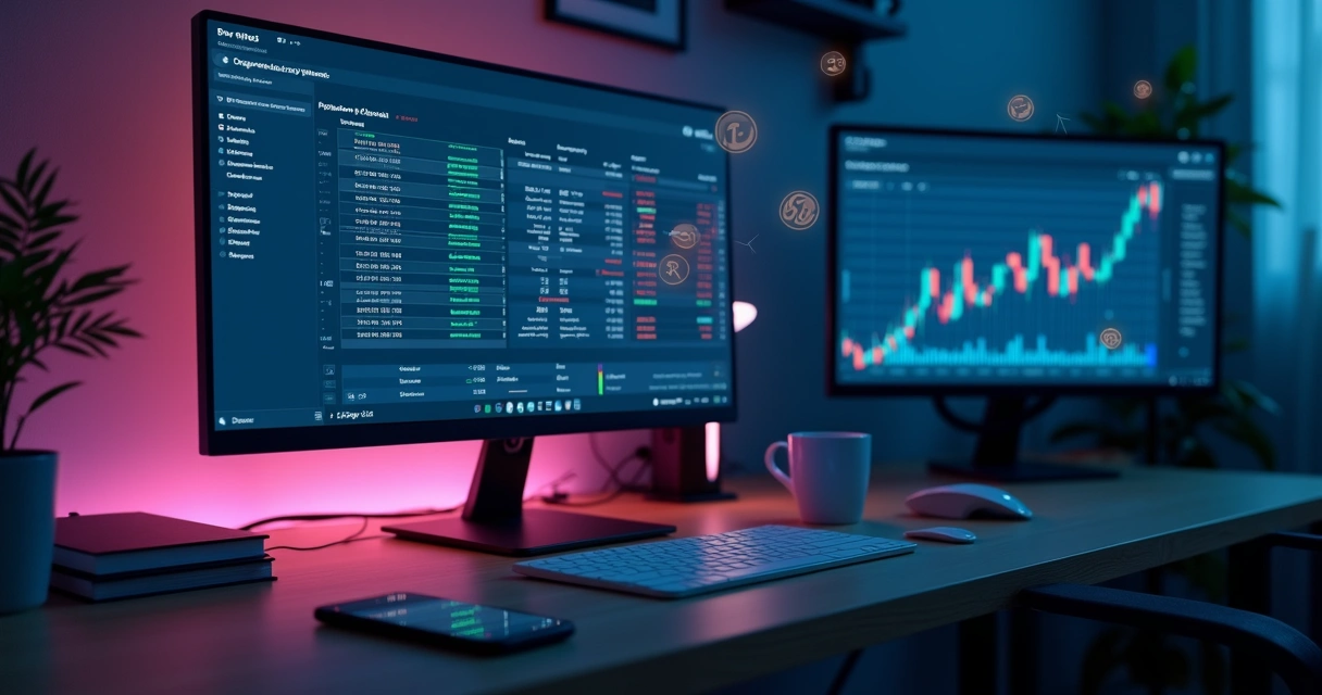 Tela de computador com gráficos de sim e não em mercado de previsões online 