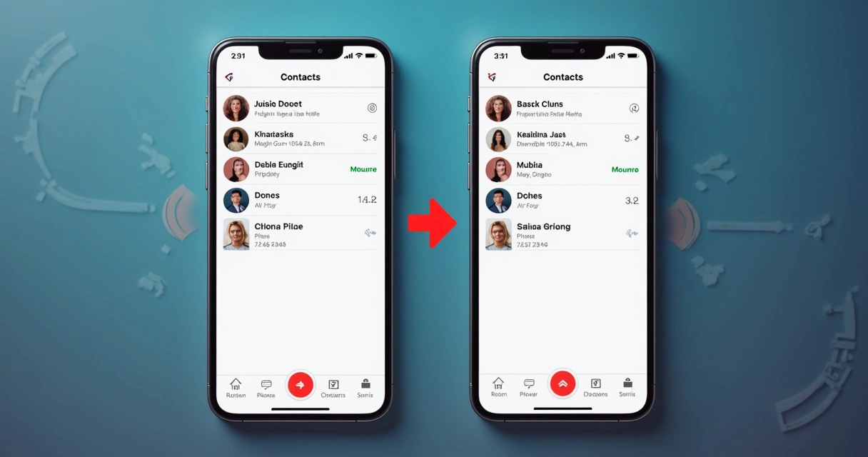 Conflito de dados em app mobile mostrando telas com dados divergentes 