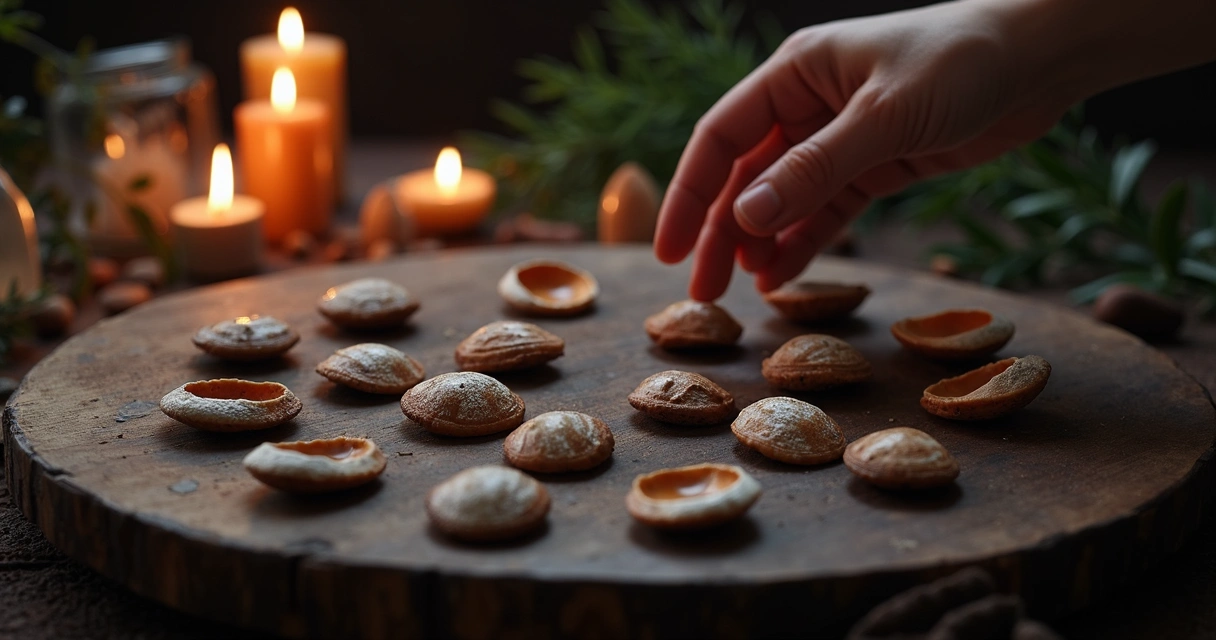 Pano para búzios com conchas abertas e fechadas.