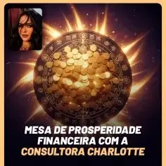 Mesa de prosperidade financeira com a consultora Charlotte