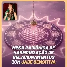Mesa radionica para harmonização de relacionamentos com jade sensitiva