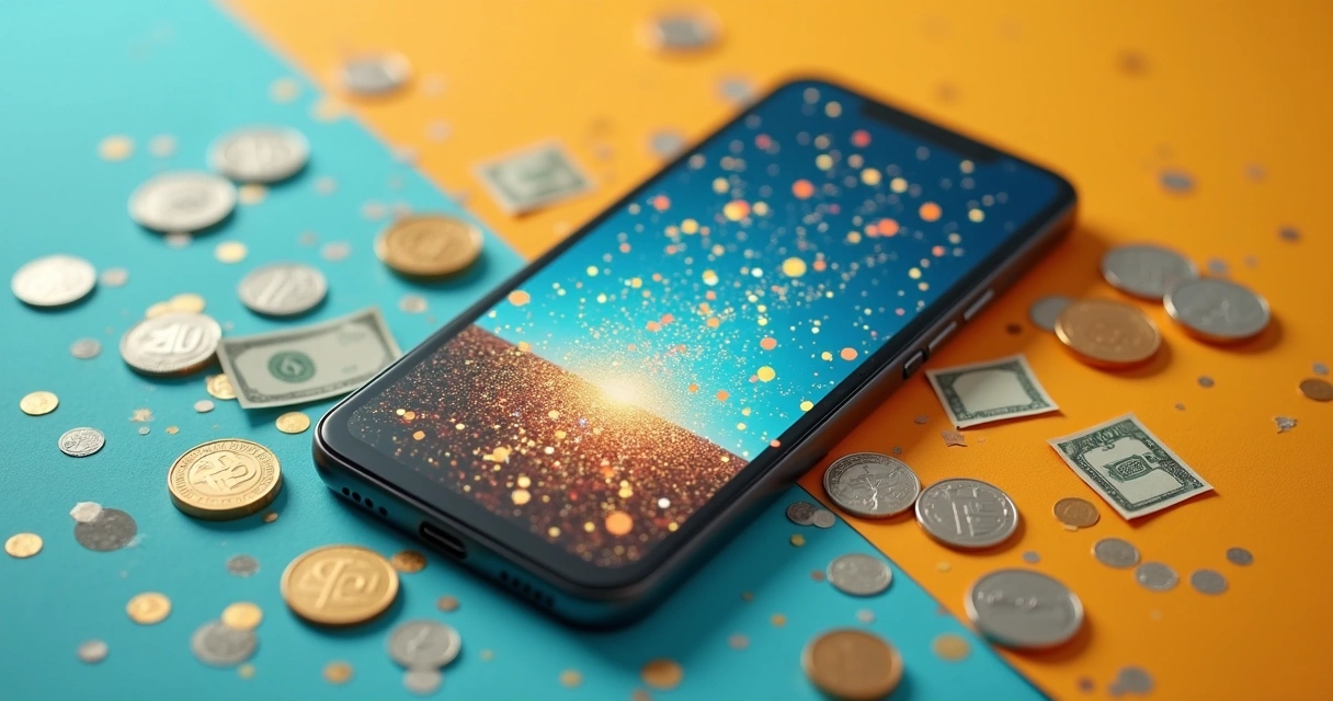 Tela de meta financeira atingida em aplicativo 