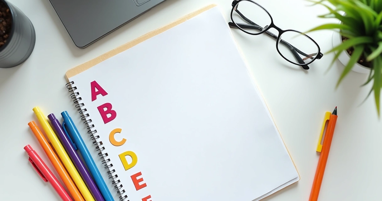 Lista de tarefas com letras A, B, C, D, E ao lado 