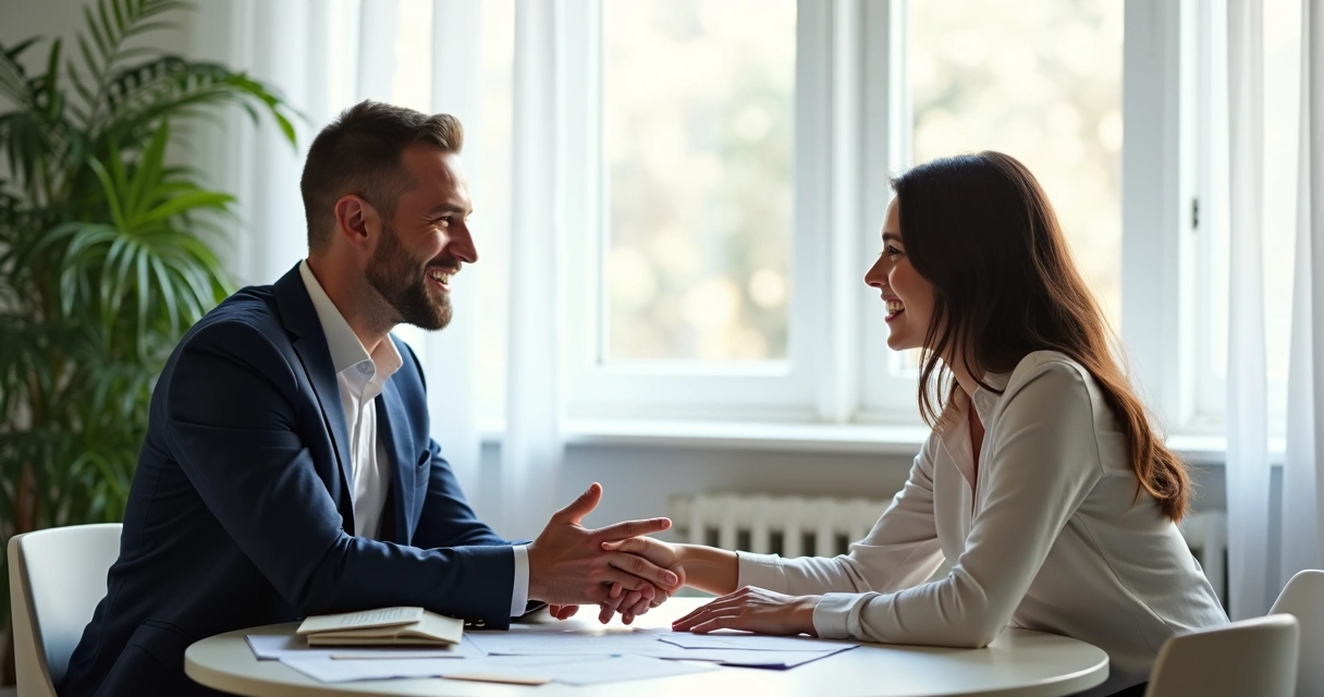 Líder conversando com colaborador usando método sanduíche 