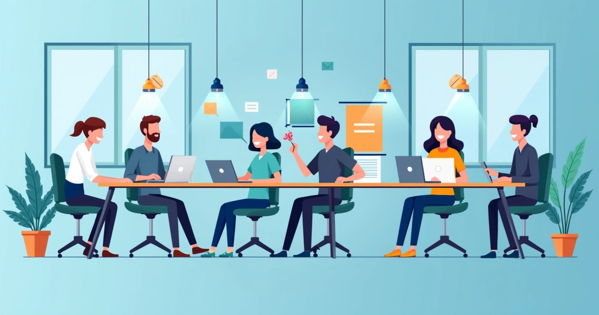 Quadro com itens do método SMART escritos em cores vivas. 