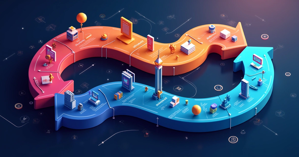 Fluxograma ilustrando metodologia ágil com etapas de projeto de software 