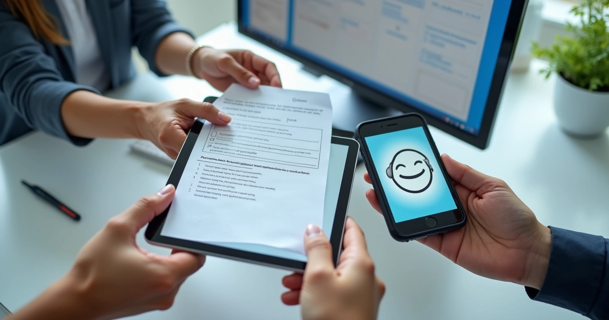 Mosaico de métodos de coleta de feedback odontológico