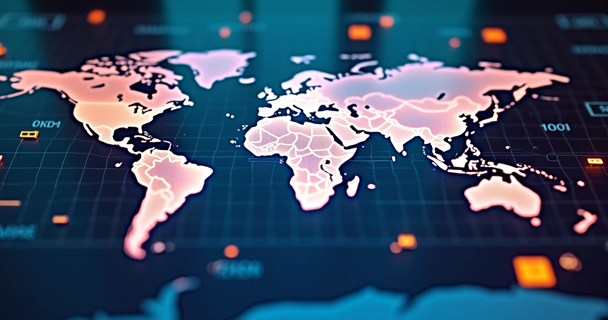 Diferentes métodos de pagamento internacionais em uma mesa digital. 