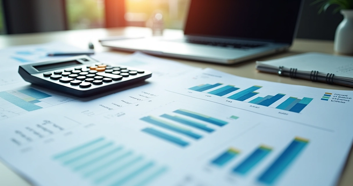 Quadro com gráficos de fluxos de caixa e múltiplos de mercado desenhados lado a lado