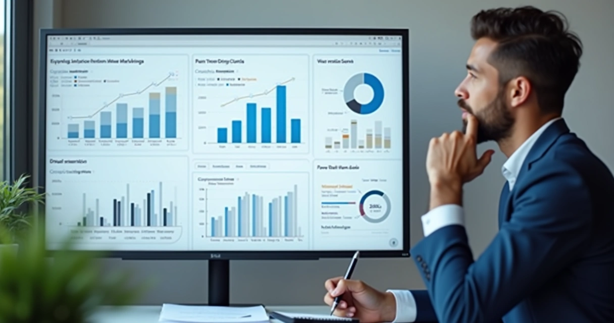 Painel de métricas da análise de leads 