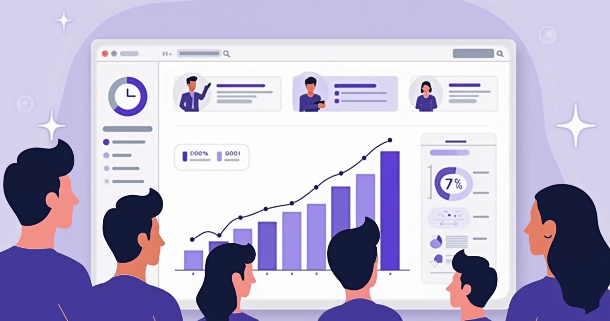 Gráfico de evoluções de engajamento em gamificação exibido em dashboard 