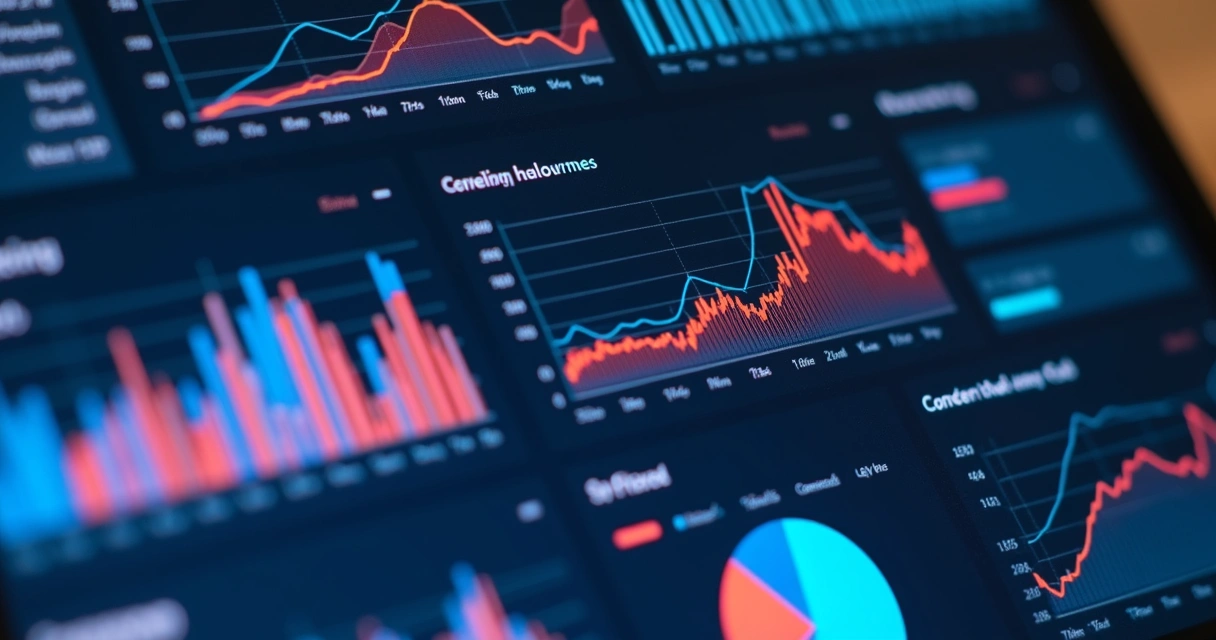 Dashboard com métricas de conteúdo B2B 