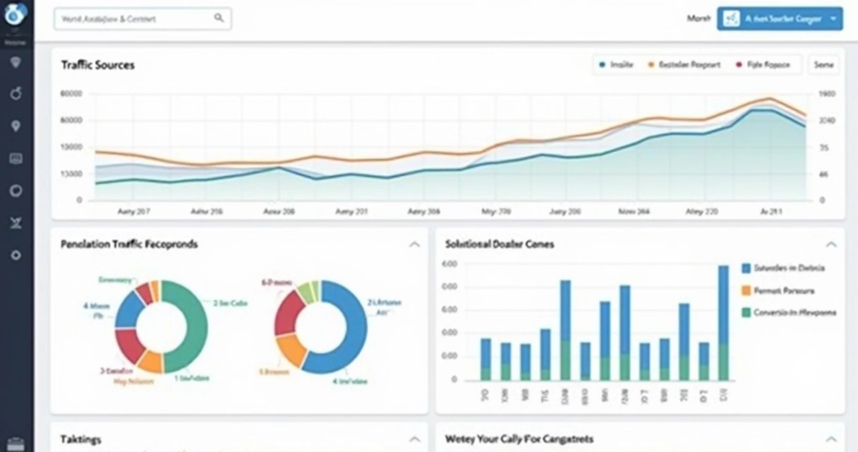 Dashboard de métricas de conversão de landing page 