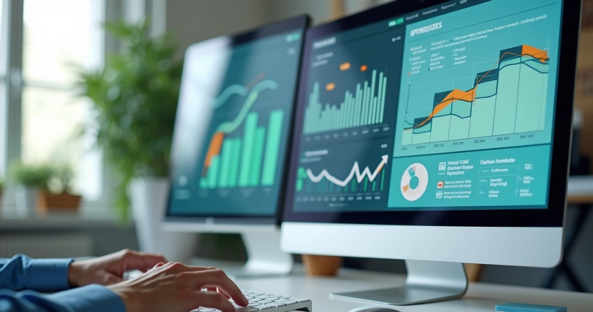 Dashboard com métricas de projetos ágeis em tela de computador